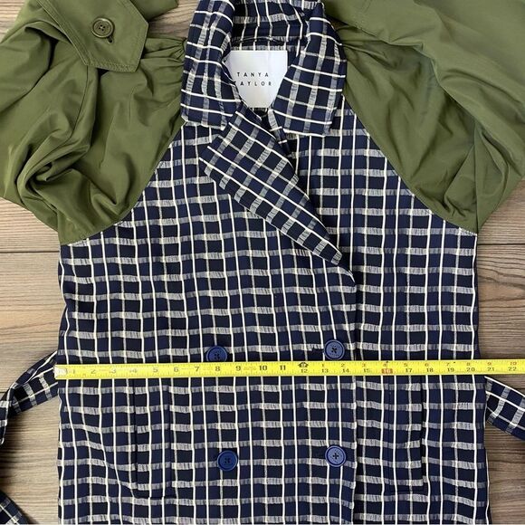 Tanya Taylor Lotta Contrast Combo Trench Coat - Picture 16 of 16